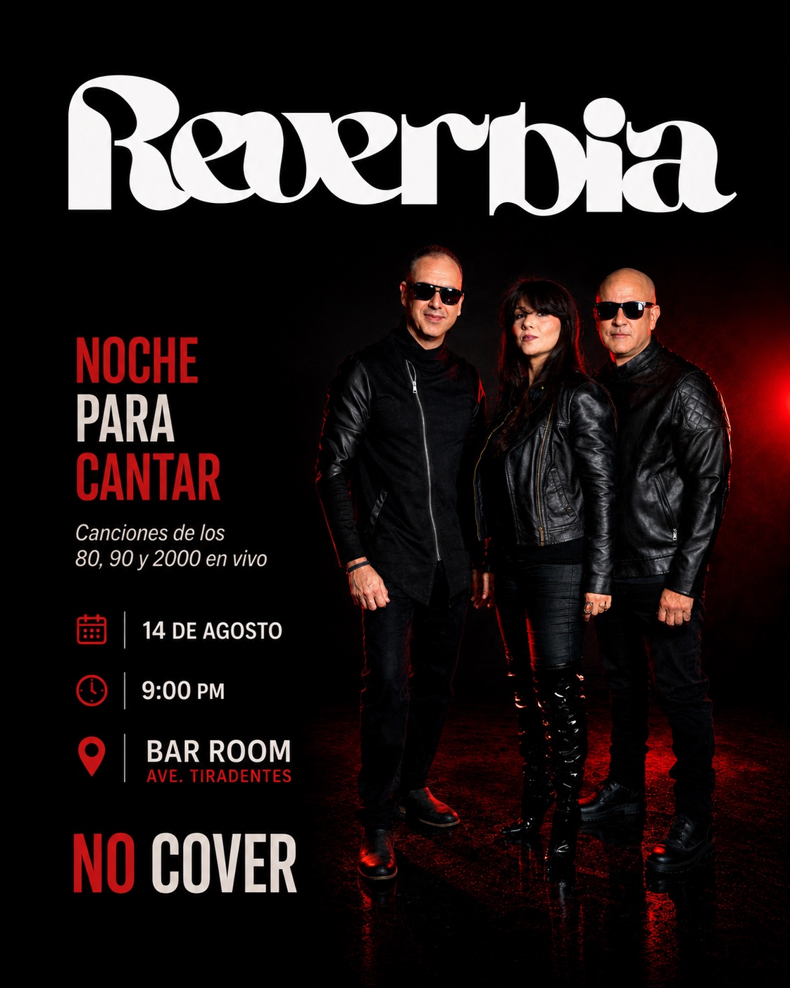 Afiche del concierto de Reverbia en Bar Room